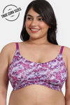 Zivame True Curv Pixel Play Lightly Lined Non Wired Full Coverage Minimiser Bra - Vivid Viola — thumbnail 1